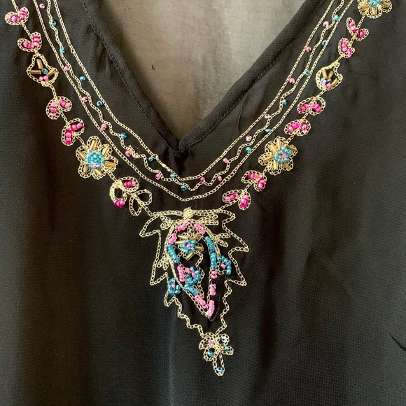 Dress Barn sheer embroidered blouse - Picture 2 of 9